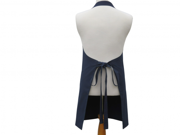 Men's or Unisex Solid Color Apron back view tied in back