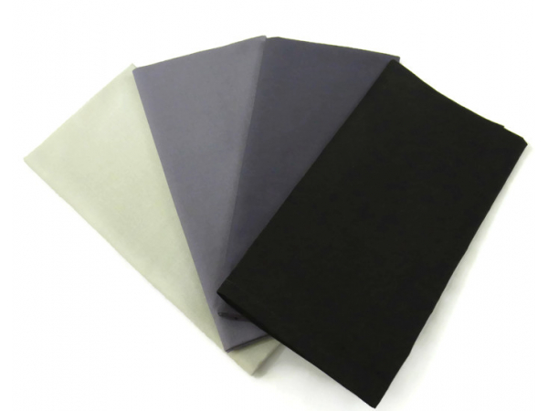 Solid Black & Gray Cloth Napkins