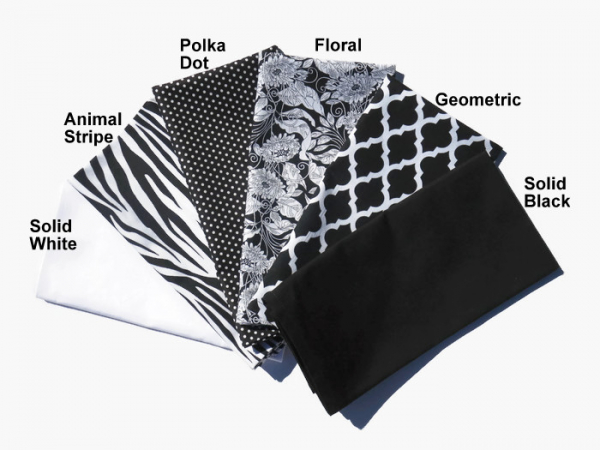 Black & White Cloth Napkins Color Options