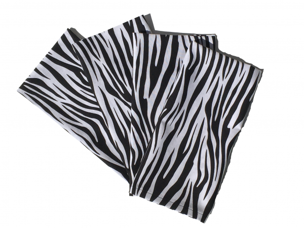 Black & White Zebra Stripe Cloth Napkins