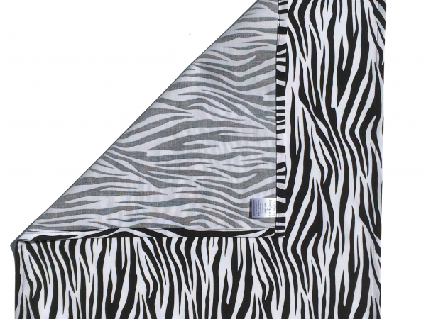 Black & White Zebra Stripe Cloth Napkins reverse side view