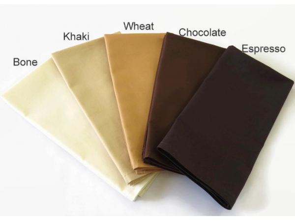 Solid Brown, Beige or Tan Cloth Placemats color options