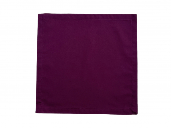 Solid Burgundy Cloth Napkins, 100% Cotton, unfolded view
