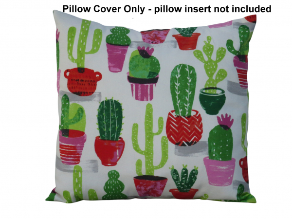 Cactus Throw Pillow Cover front view