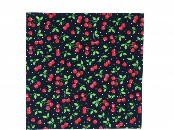 Red Cherries Cloth Napkins unfolded view
