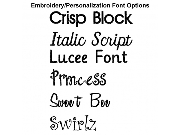 Personalization Font Options