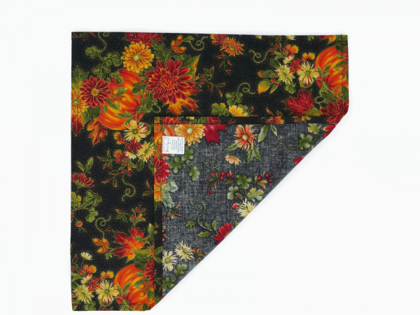 Floral Fall Cloth Napkins reverse side