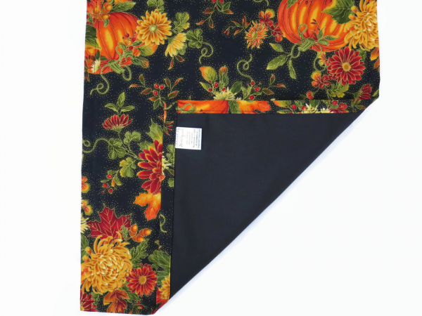Floral Fall Cloth Table Runner reverse side
