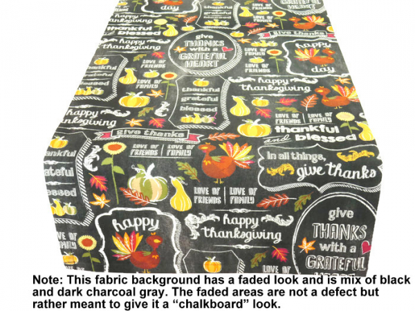Happy Thanksgiving Table Runner with note