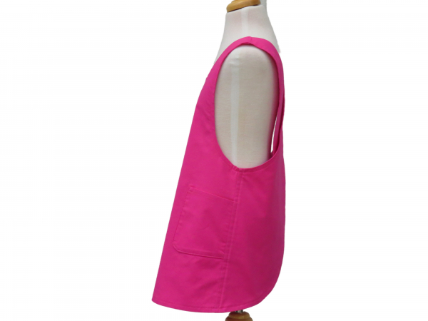 Girl's Solid Color Japanese Apron side view