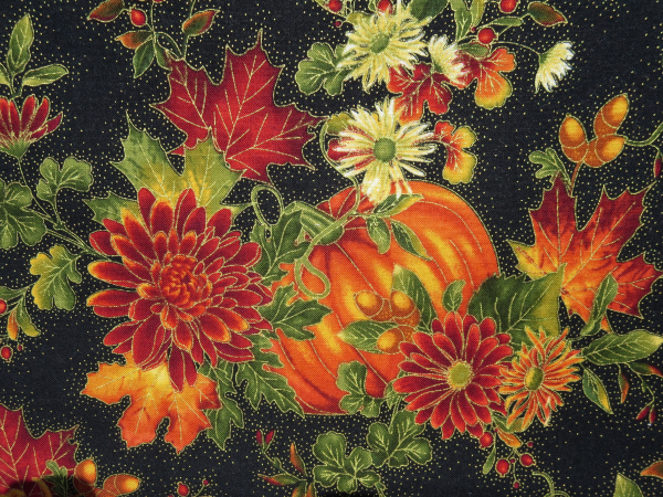 Floral Fall Cloth Table Runner different view of fabric