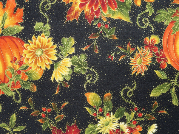 Floral Fall Cloth Table Runner different view of fabric