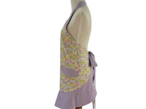 Mother Daughter Pastel Apple Aprons side view