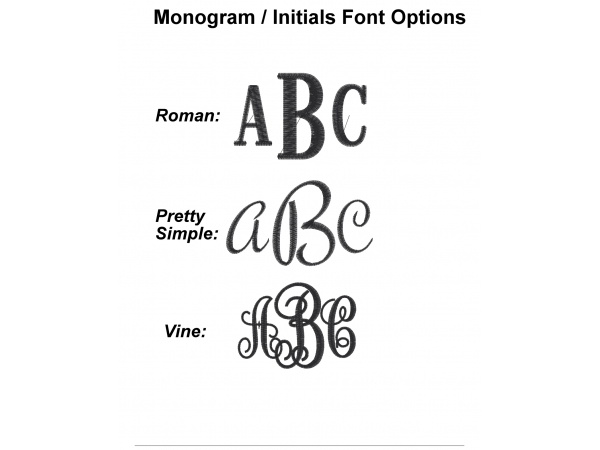 Monogram Font Options