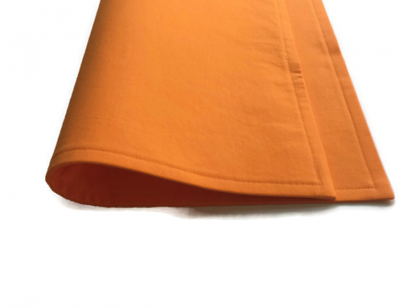 Solid Orange or Yellow Cloth Placemats reverse side