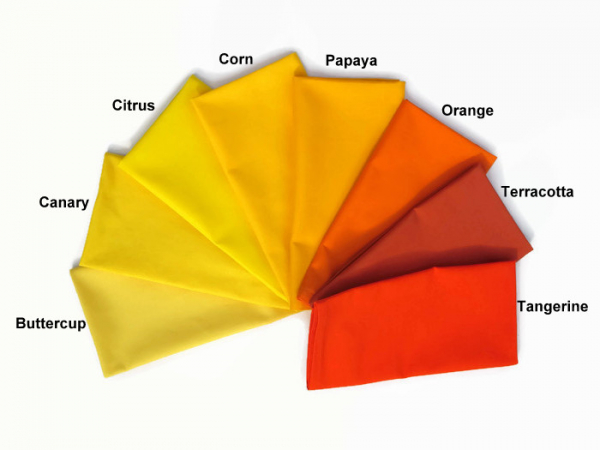 Orange or Yellow Solid Cloth Napkins Color Options