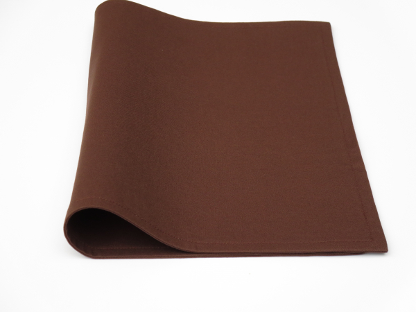 Solid Brown, Beige or Tan Cloth Placemats reverse side