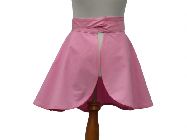 Women's Solid Color Retro Half Apron back view ties in front