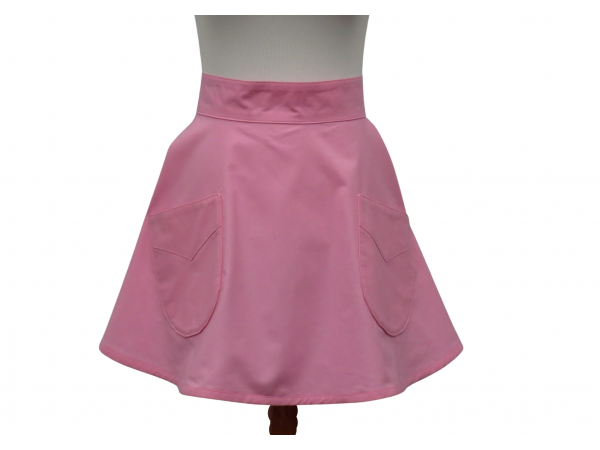 Women's Solid Color Retro Half Apron front view ties in back