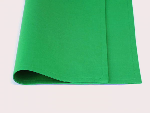 Solid Green Cloth Placemat reverse side