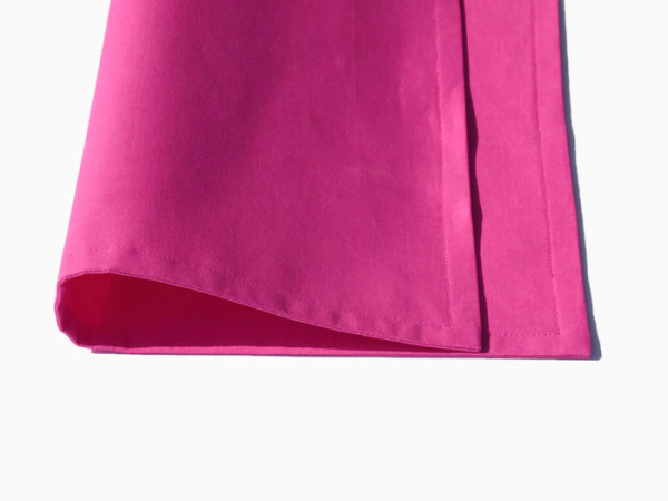Solid Pink or Purple Cloth Placemats side view