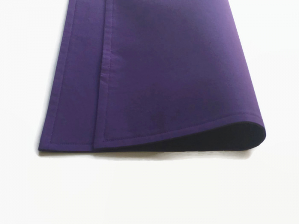 Solid Purple Cloth Placemat Reverse Side