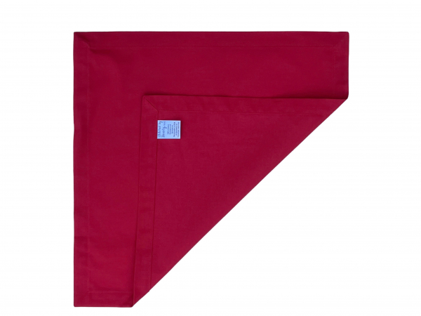 Solid Red Cloth Napkins, 100% Cotton, reverse side view