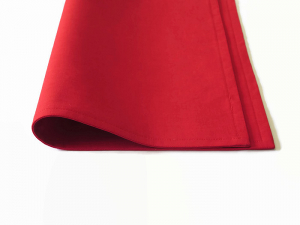 Solid Red Cloth Placemat reverse side
