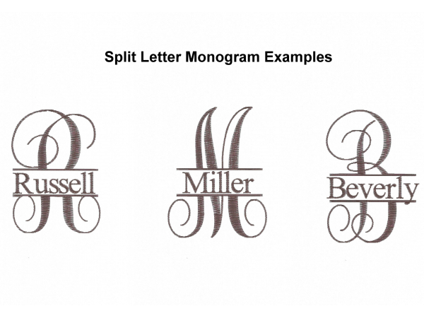 Split Letter Monogram Font