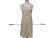 Women's Beige & Cream Damask Japanese Style Apron front view of pockets