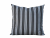 Black & Gray Striped Throw Pillow Cover front view