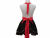 Women's Black & Red Retro Style Apron back view tied in back