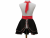 Women's Black & Red Retro Style Apron back view tied in front
