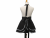 Women's Black & White Damask Retro Style Apron back view tied in back