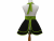 Women's Retro Style Apron Black, White and Green back view tied in front