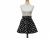 Black & White Polka Dot Half Apron front view tied in front