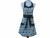 Women's Blue Cupcake Apron front view tied in front