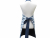 Women's Blue & Gray Vines Leaves Apron back view tied in back