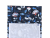 Blue Poppies Floral Table Runner reverse side view