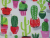 Cactus Throw Pillow Cover fabric closeup
