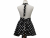 Women's Cake Themed Polka Dot Retro Style Apron back view tied in back