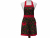 Women's Cherries Gathered Waist Apron front view tied in back