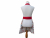 Cooking Themed Gathered Waist Apron back view tied in front