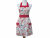 Cooking Themed Gathered Waist Apron front view tied in back