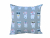 Gray Dog Themed Throw Pillow Cover, 100% Cotton with Envelope Opening front view