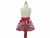 Girl's Pink Half Cupcake Apron back view tied in back