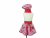 Girl's Pink Half Cupcake Apron front view tied in front with matching chef hat