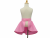Girl's Solid Color Retro Style Half Apron back view tied in front