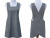 Women's Gray Japanese Cross Back Style Apron front & back views
