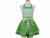 Women's Green Retro Style Apron with Gingham